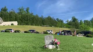 Mountain Memory Gardens candle light vigil, 21 Gun Salute and TAPS. Hindman, Kentucky