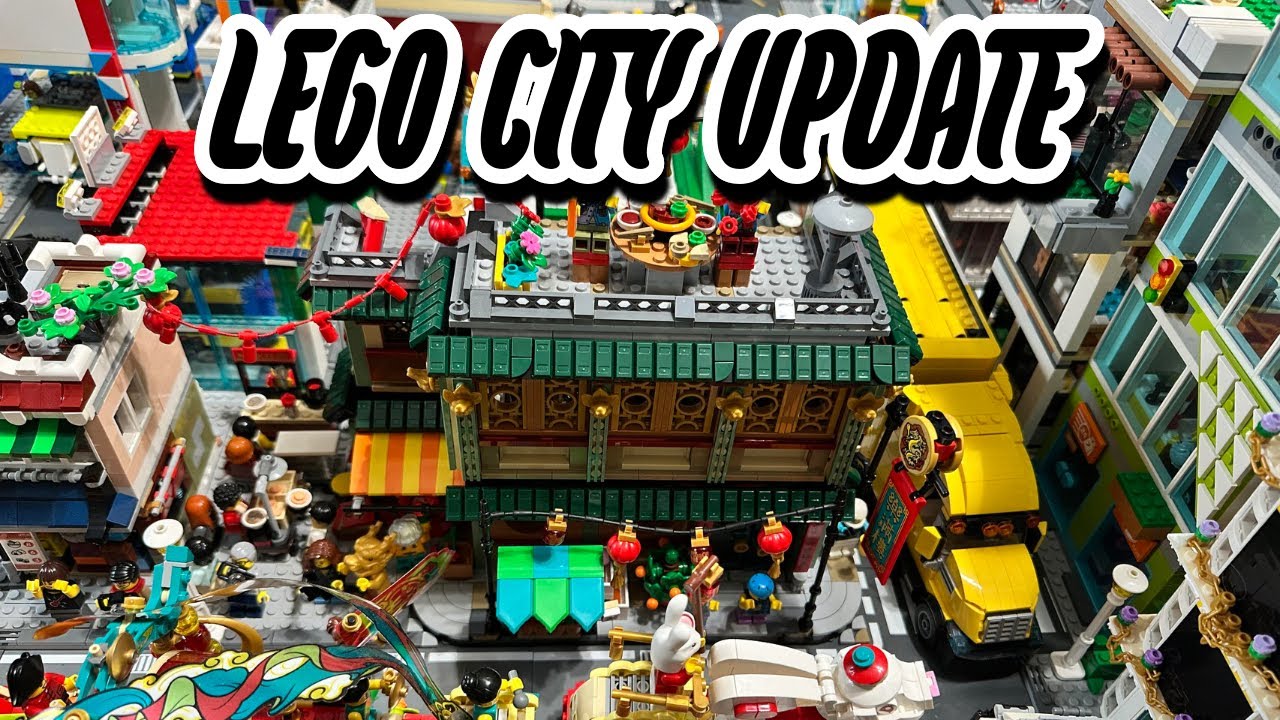 MOC LEGO City Update 20: Chinese Restaurant Placement + Lunar New Year Decorations