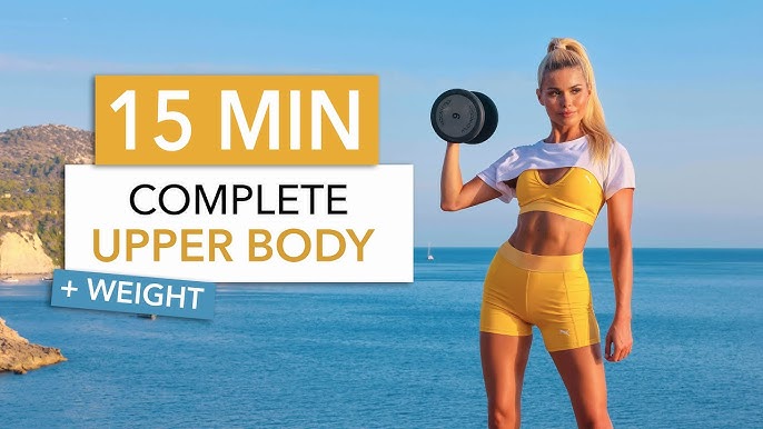 10 MIN UPPER BODY + WEIGHTS - Alternative: Big Bottles / for back, chest,  arms & shoulders 