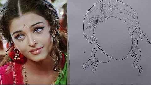 How to Draw Aishwarya Rai / Aishwarya Rai Easy Drawing