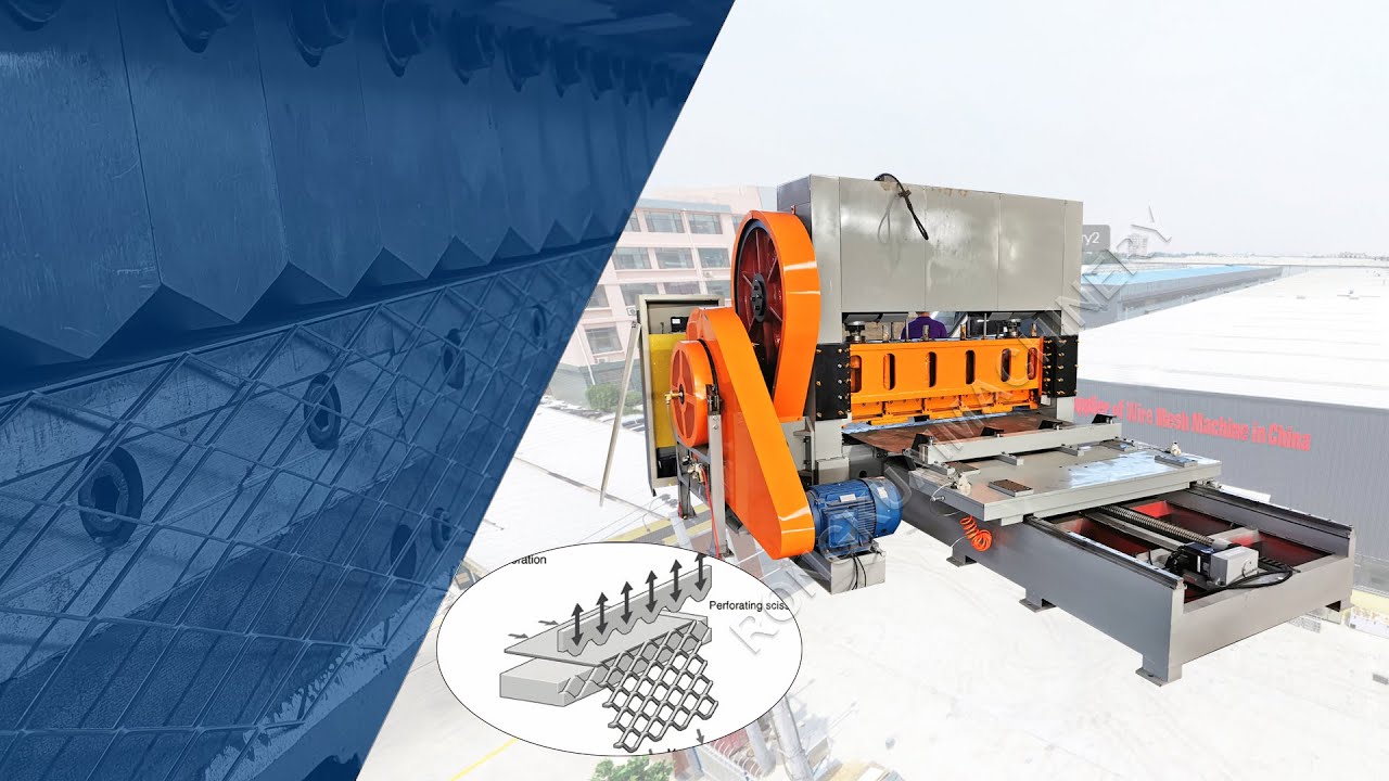 Diamond hole Expanded Metal Mesh Making Machine