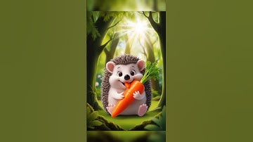 🐰Cute rabbit rescued the poor little hedgehog #rabbit #cat #kitten #funny #ai #shorts #viralshorts