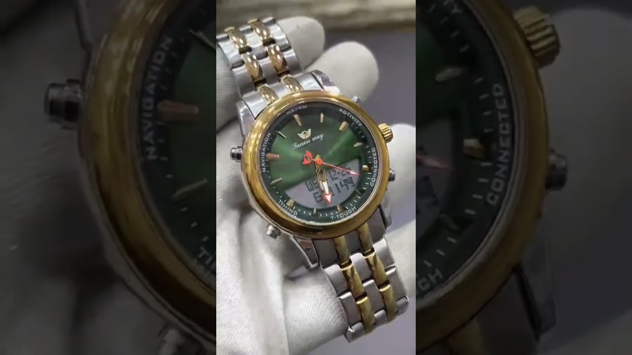 Original 100% *SUCCESS WAY* Dual Time Two tonned Piece & Green dial Beauty and Glow Analog Rs 8000