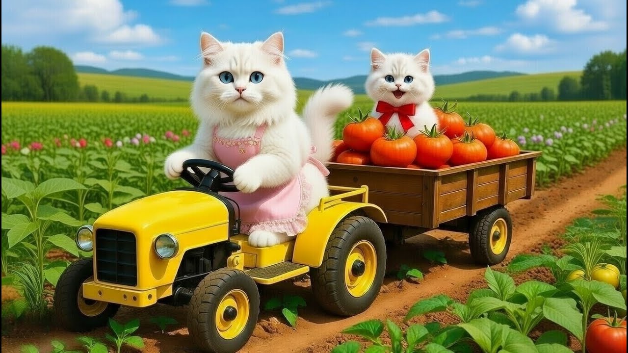 Mama Cat Falls While Harvests Tomatoes Little Hero Kitten Takes to Hospital and Cooks to Heal Her 🐱