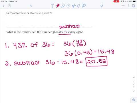 Delta Math 7: Percents-Percent Increase or Decrease (Levels 1-3)
