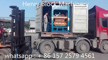 Load  Bangladesh customer QT4 20 hydraulic system fully automatic concrete block making machine 2