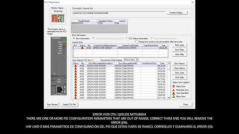 ERROR 4100 PLC MITSUBISHI