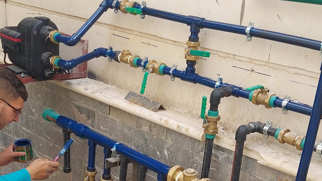 شرح سيستم تغذية مياة داخل فيلا كامله سباكة صحيه حديثه #سباكه_حديثة #سباك_شاطر #محمد_صلاح #جروهى