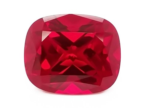 Chatham Created Antique Cushion Cut Ruby: Lab Grown Rectangular Cushion ...