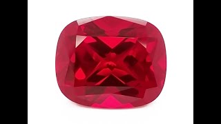 Famous Chatham Created Antique Cushion Cut Ruby: Lab Grown Rectangular Cushion Cut Rubies Profile
