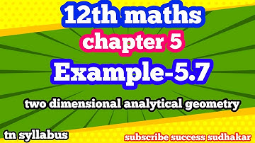 12th maths/chapter 5/Example 5.7/two dimensional analytical geometry