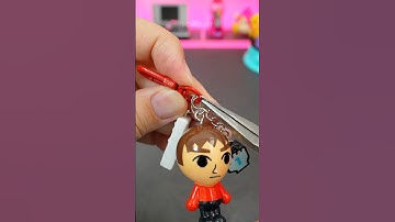 Mii Mini Keychain!! #mii #wii #wiiu #wiiremote #miniature #keychain #craft #tutorial #shorts