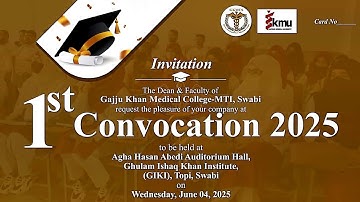 Convocation ceremony at Gajju Khan medical college swabi