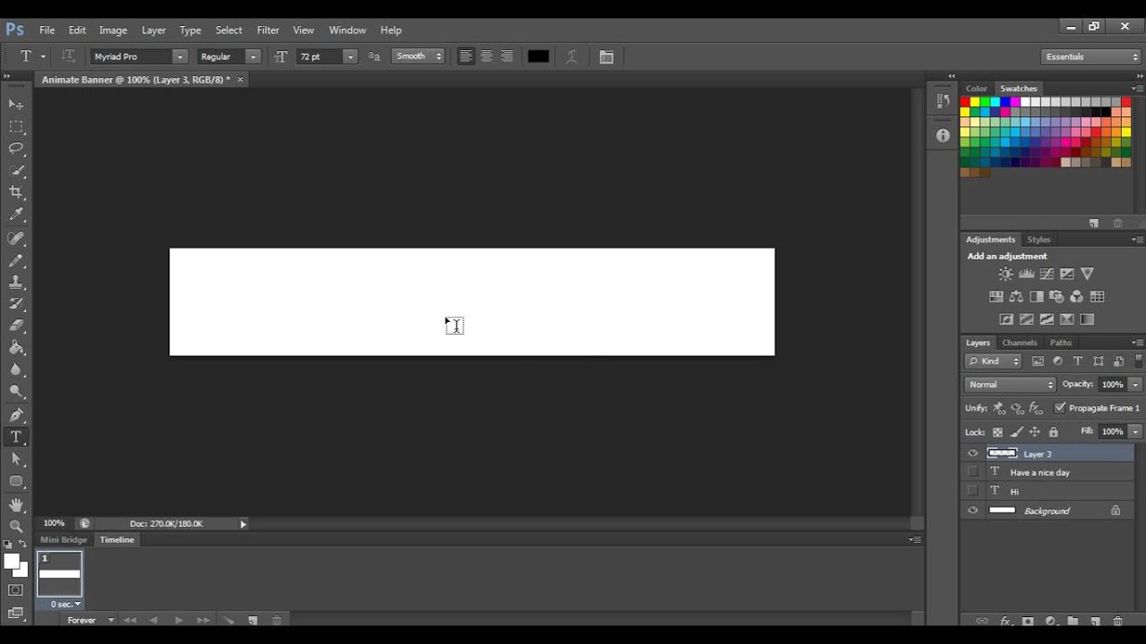 Photoshop How To Create An Animated Banner Using Photoshop Cs6 Youtube