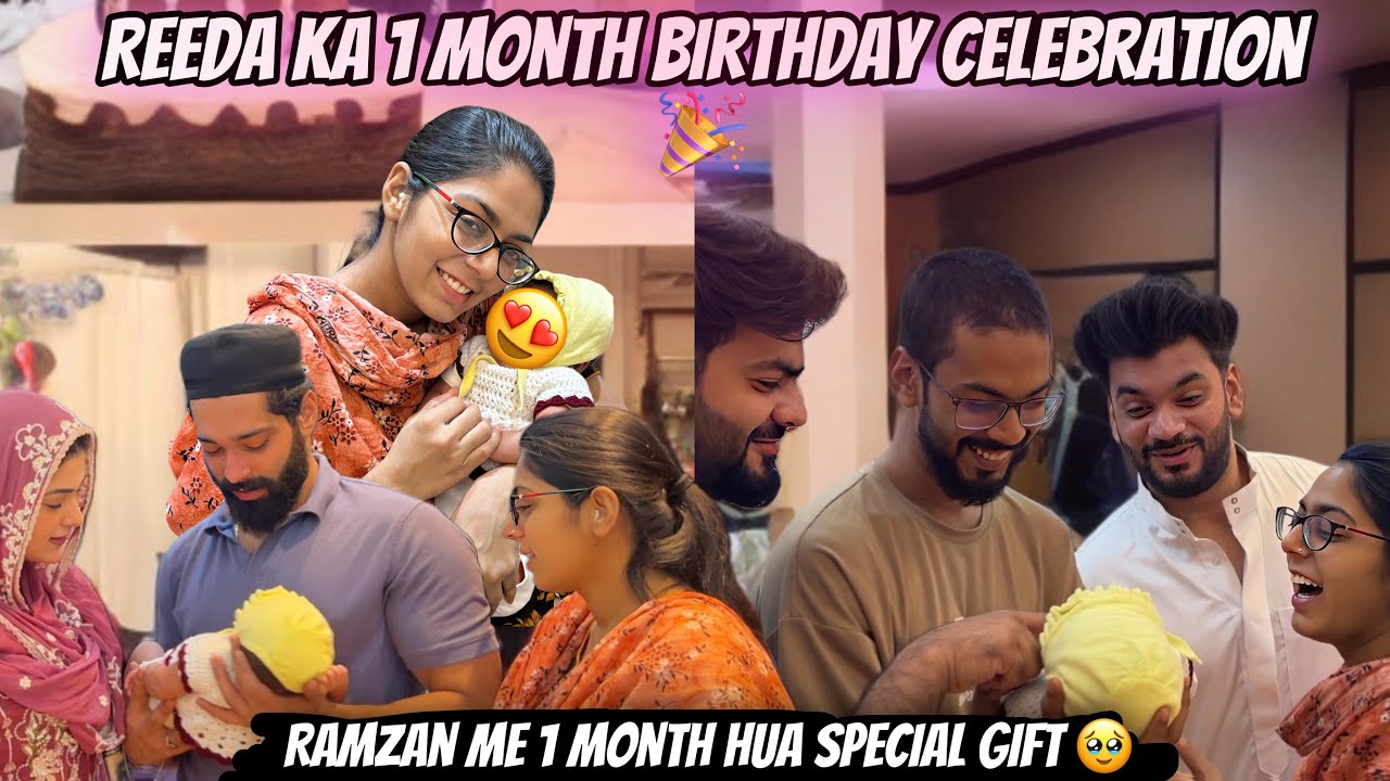 Reeda Ka 1 Month Birthday Celebrate Kiye😍 Reeda Ka Handmade Dress👗 || HUDA DIY & VLOGS ||