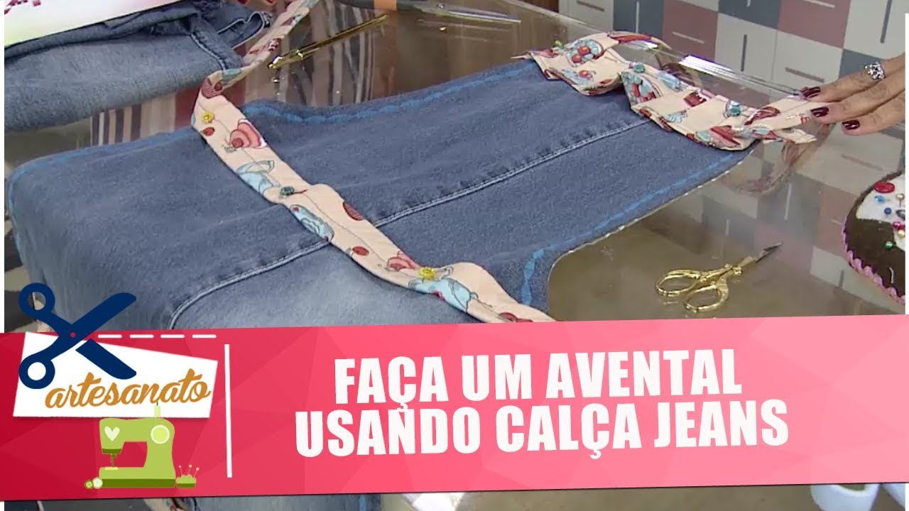 Faça um avental usando calças jeans com a artesã Jú Carvalho - 25/02/19