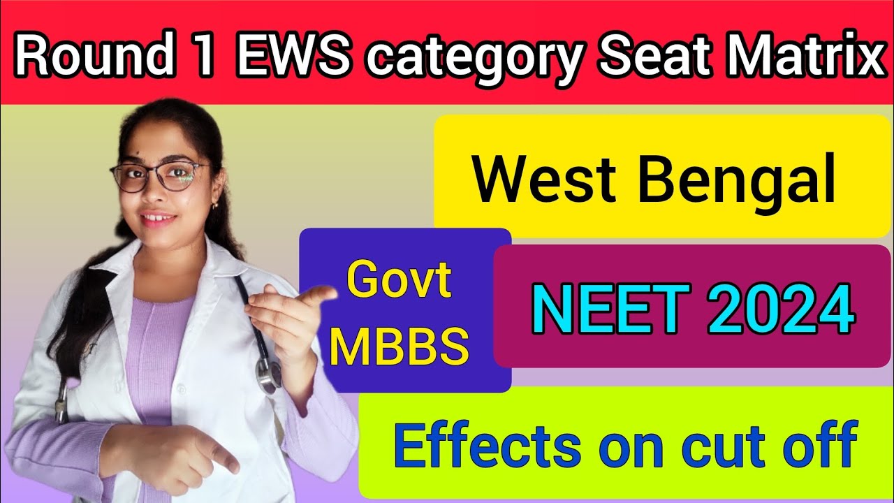 Ews Matrix Round 1 EWS Category Seat Matrix West Bengal Neet 2024 / EWS Category ...