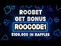 Roobet Promo Code ROOCODE1 — Claim $100K Raffles + Daily RooWards Roobet Code