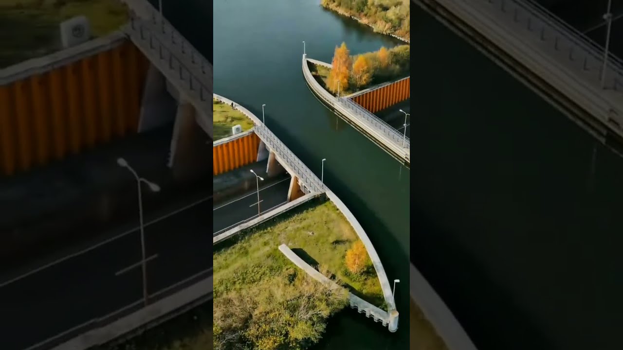 Netherland Moving Bridge Amezing Water Bridge In Netherland #shorts #ytshorts #ytshortsindia ...
