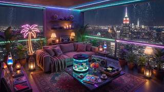 Rhythms Tokyo Rain at Night | Cozy Chill Beats & Rain Midnight for Sleeping, Relaxing