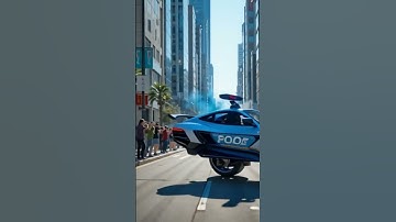 police car in just one 1️⃣ wheel 💨