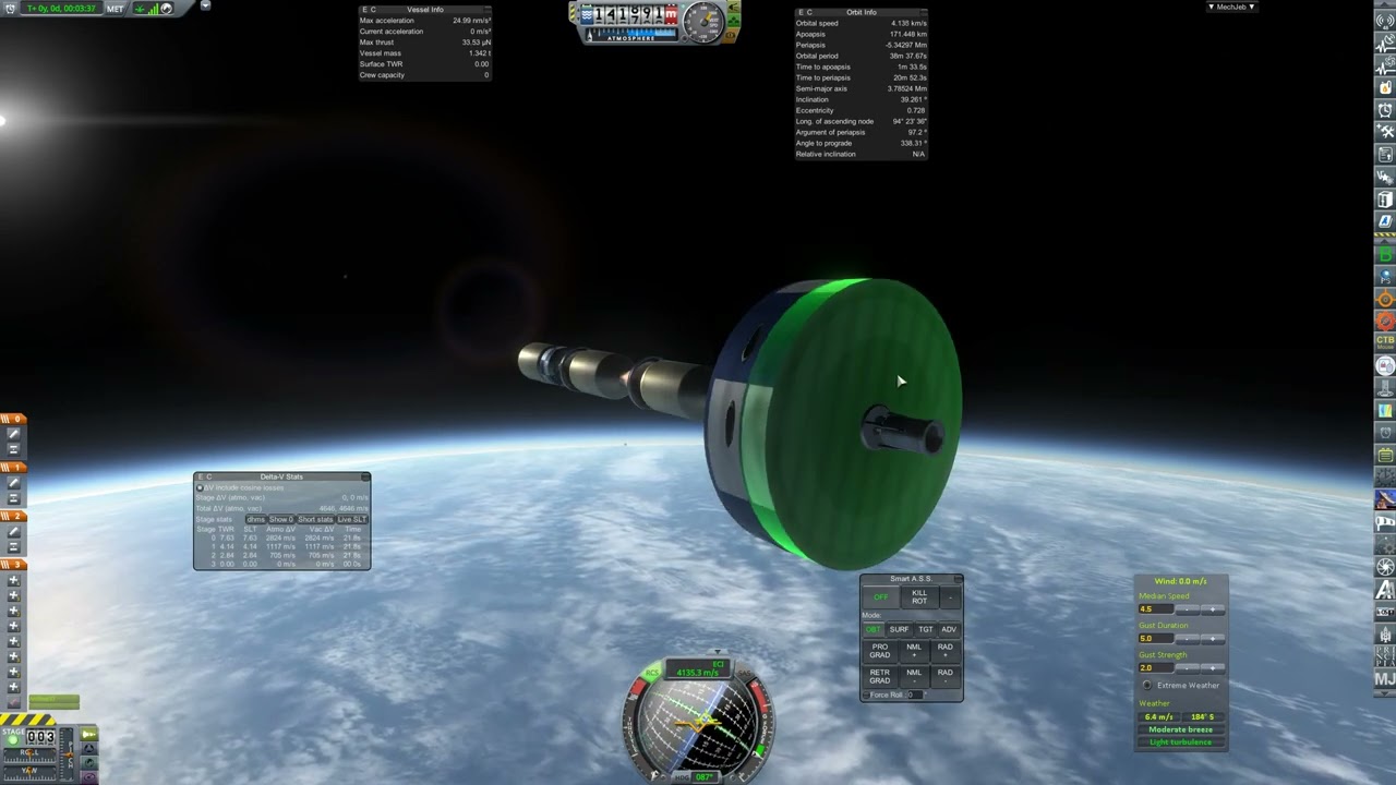 Kerbal Space Program RSS/RO/RP-1 RIS2022 First Orbit