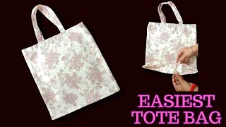 Easiest Unlined Tote Bag in 10 Minutes Beginners Friendly | DIY Ecofriendly Gift Bag | Sew to Sell
