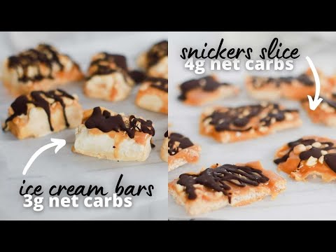 Peanut butter, chocolate, caramel desserts! (KETO snickers recipes!)