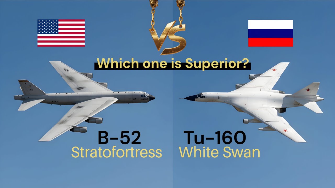 B-52 vs Tu-160: America’s Flying Fortress vs Russia’s Supersonic Bomber🇺🇲🇷🇺