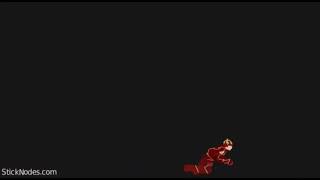 Flash running animation sequence of sticknodes.