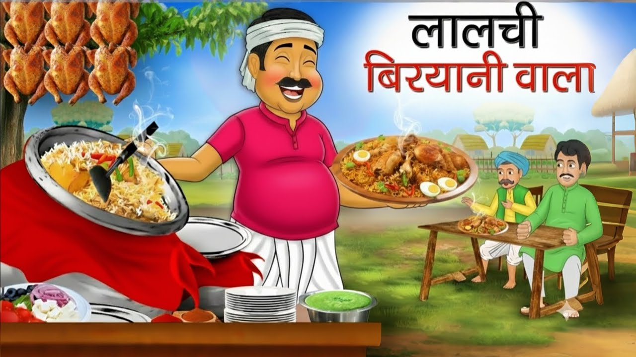 लालची बिरयानी वाला || Hindi kahani || Moral story || #viral #cartoonstory @AutodraftAi 