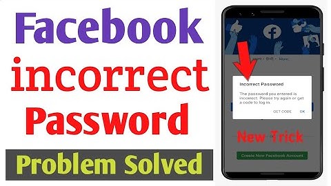 Facebook incorrect password problem solve 2022 | Incorrect password problem on facebook ! In hindi