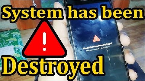 REDMI S2 THE SYSTEM HAS BEEN DESTROYED