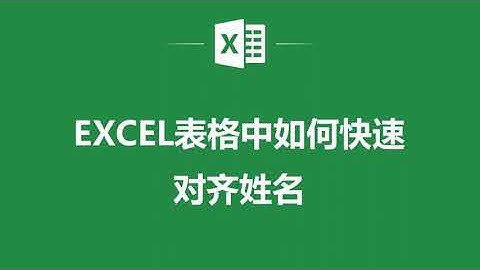 Excel表格中如何快速對齊姓名
