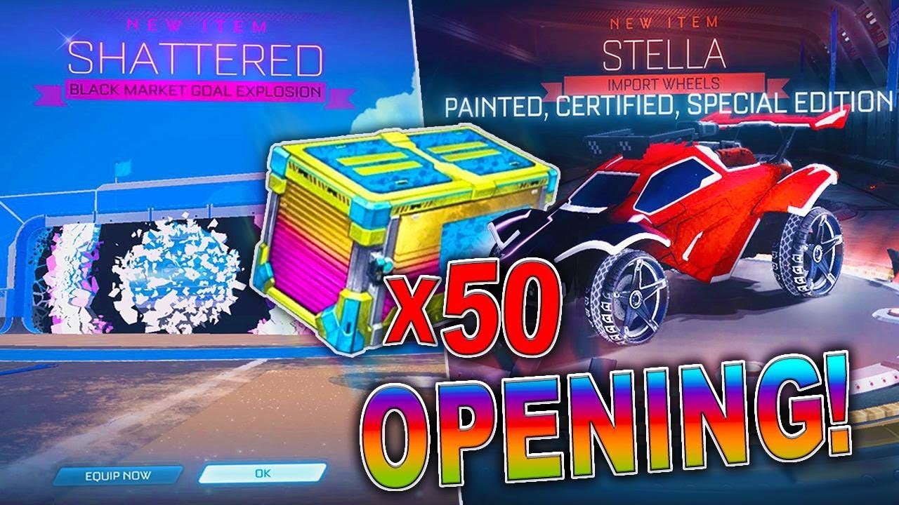 I DIDN'T EVEN KNOW THESE WHEELS EXISTED! | INSANE 50 TOTALLY AWESOME CRATE OPENING IN ROCKET LEAGUE!