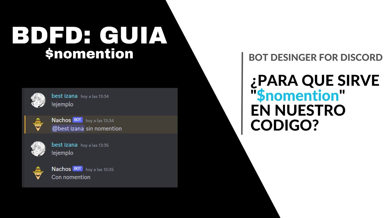 Bdfd Script BDFD: Guia | Comando: $nomention | ¡¿Para que sirve?! - YouTube