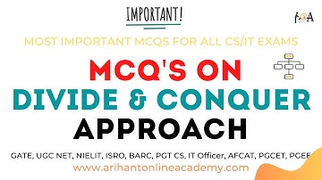 Divide & Conquer Approach | Imp MCQ