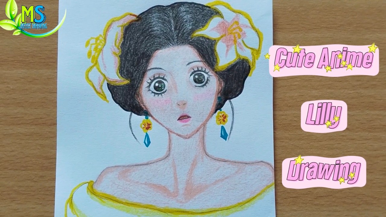 Lily Cute Anime Drawing(step by step)from Love Through a Prism - YouTube
