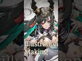 【speed painting】グラブル/ハイラ イラストメイキング #shorts