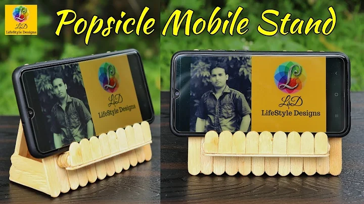 How to make mobile holder with popsicle sticks | DIY Ice Cream Stick Mobile Stand | Popsicle Craft