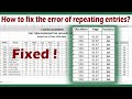 Prevent duplicate entries in excel | How to fix the error of repeating cells | Hindi/Urdu #excel