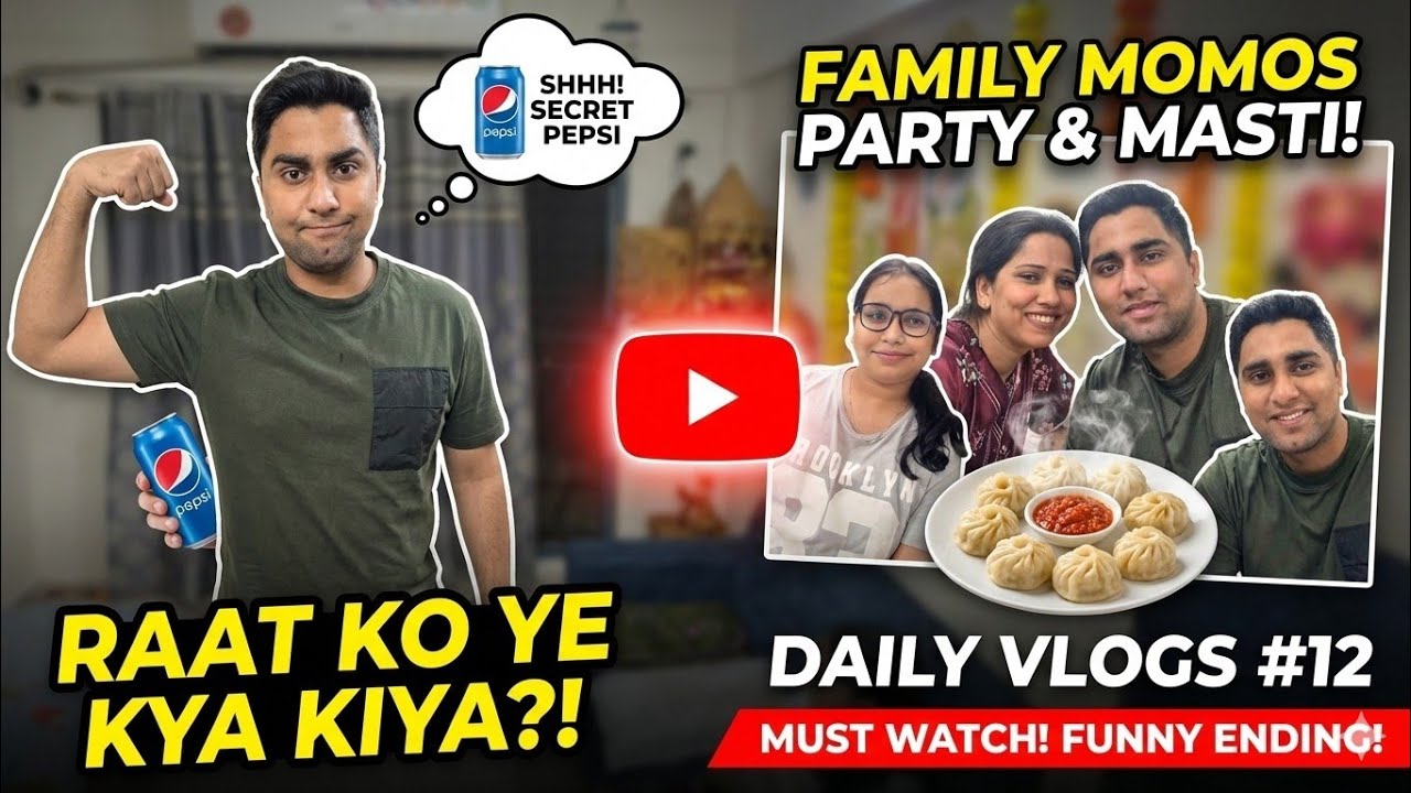 ​Raat Ko 11 Baje Chupke Se Ye Karne Gaya! 🤫| Paneer Pulao & Momos Party! 🥟 | Daily Vlog 12