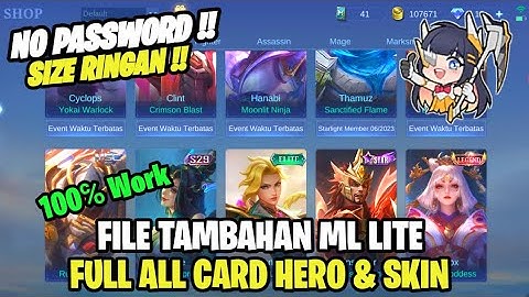 Data Open Card Hero & Skin Terbaru Patch Ixia | Data Tambahan Full All Card Hero & Skin Terbaru