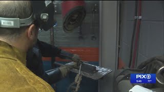 Iron work on display at Steel Day in Queens