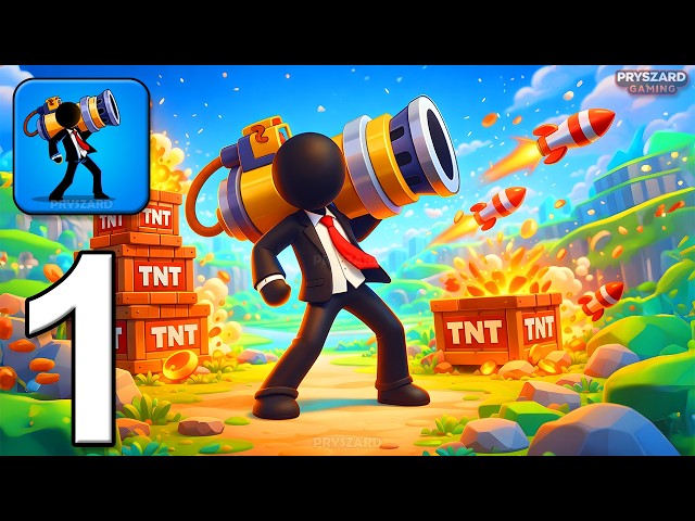 BoomZooka: Rocket Puzzles - Gameplay Walkthrough Part 1 - Level 1