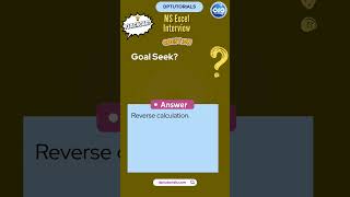 Goal Seek Reverse Calculation Trick #excel #interview