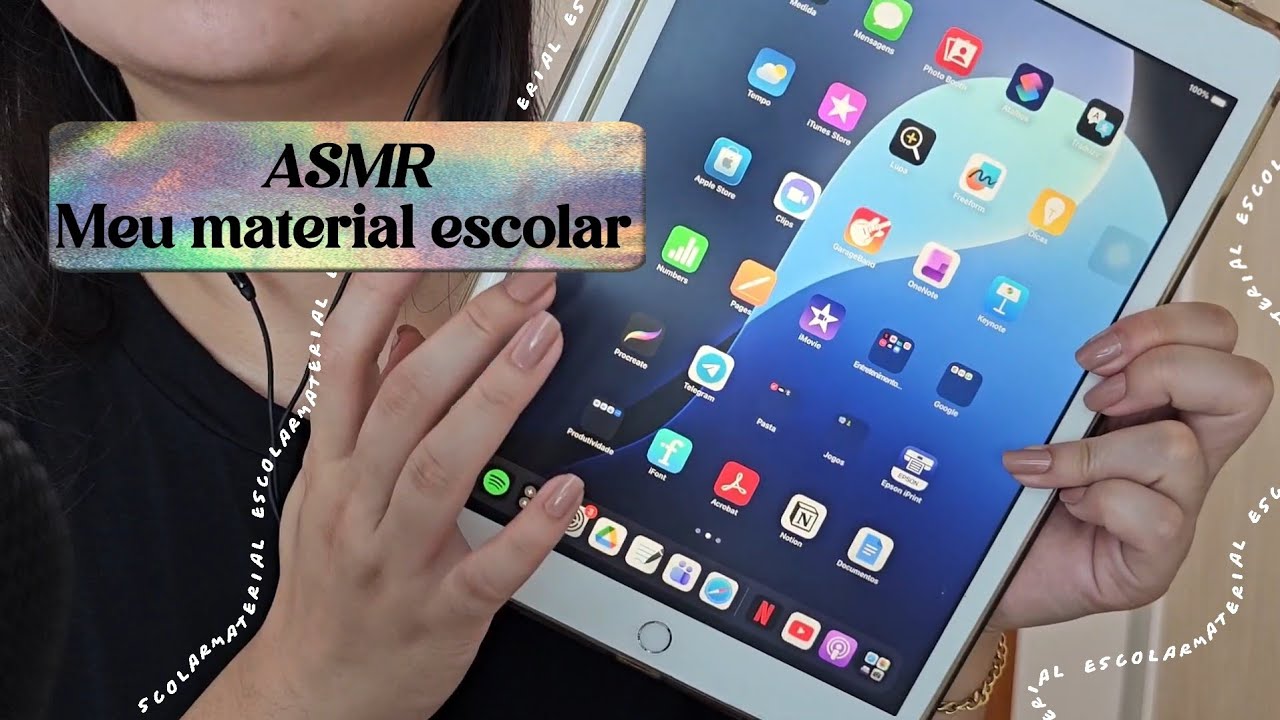 ASMR- MEU MATERIAL ESCOLAR DO ÚLTIMO SEMESTRE DA FACULDADE