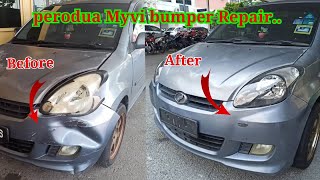 Perodua Myvi Bumper Accident Restoratin# Repair# බම්පරය නැවත සැකසීම# perodua#Myvi
