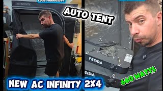 new AC INFINITY 2x4 for the autos. we will see if they grow better in a tent with perfect vpd. 