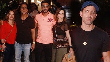 Hrithik Roshan-Sussanne Khan, Arslan Goni & Zayed Khan together spotted at Mizu restaurant in Bandra
